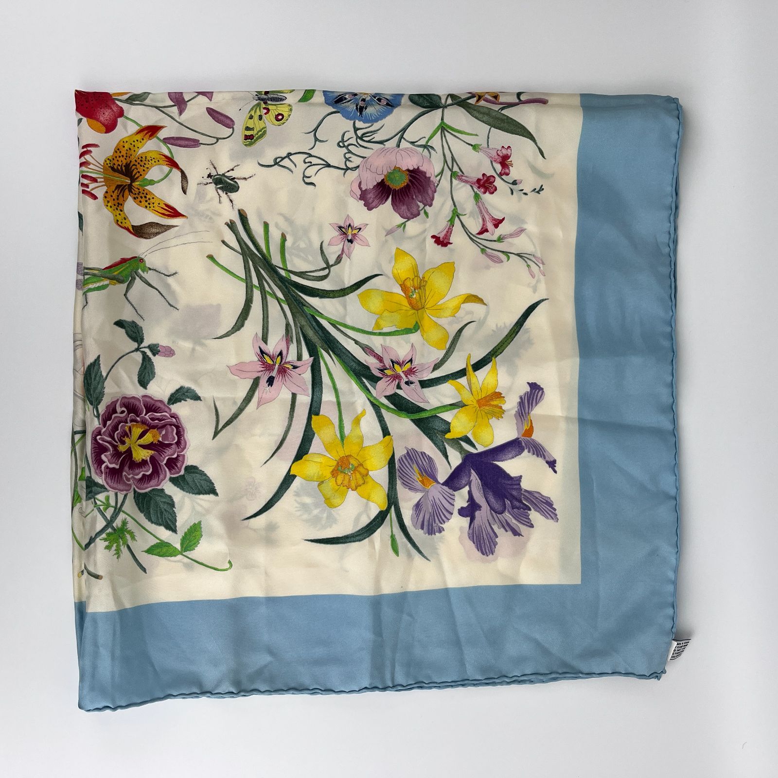 Gucci グッチ　シルクスカーフ　ヴィンテージ 中古】GUCCI グッチ スカーフ シルク マルチカラー ヴィンテージ