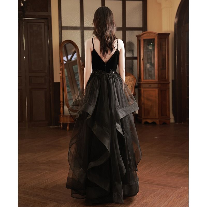 品質!! ウエディングドレス シフォン ブラック 結婚式 パーティー ドレス 長袖 ハイネック シフォンセパレートドレス フォトウエディング