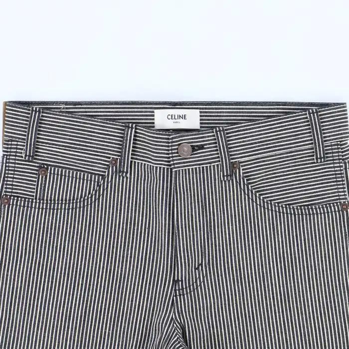 セリーヌCELINE デニム 　ストライプ　ヒッコリー CELINE セリーヌ パンツ SIZE 28 ヒッコリーストライプデニム