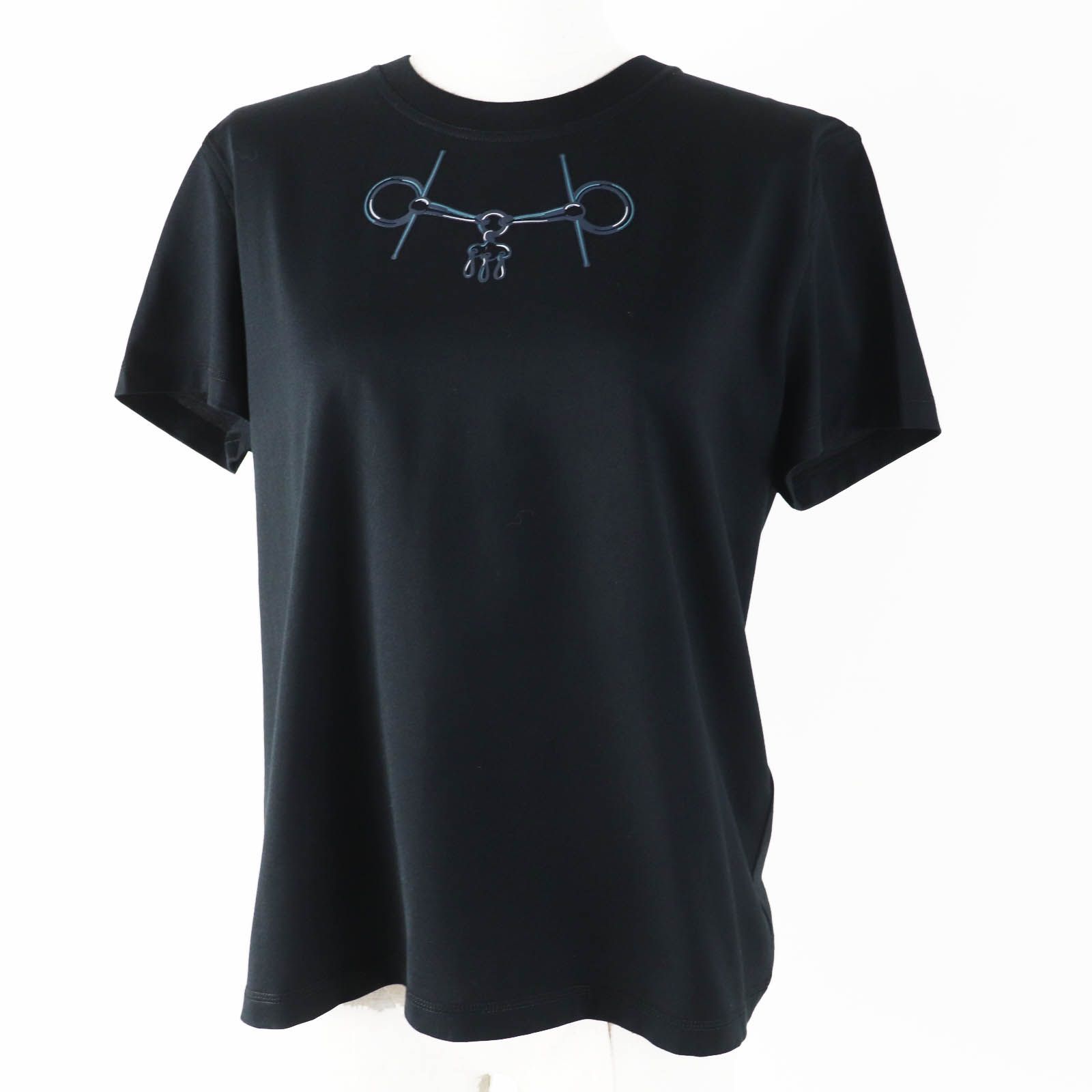 HERMES】エルメス Tシャツ 24SS カルトゥッシュ ブラック