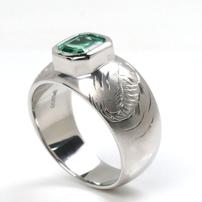 Pt900エメラルドリング　新品未使用品 美品】PT900 エメラルド0.74ct リング ダイヤ – ABABIL.gems