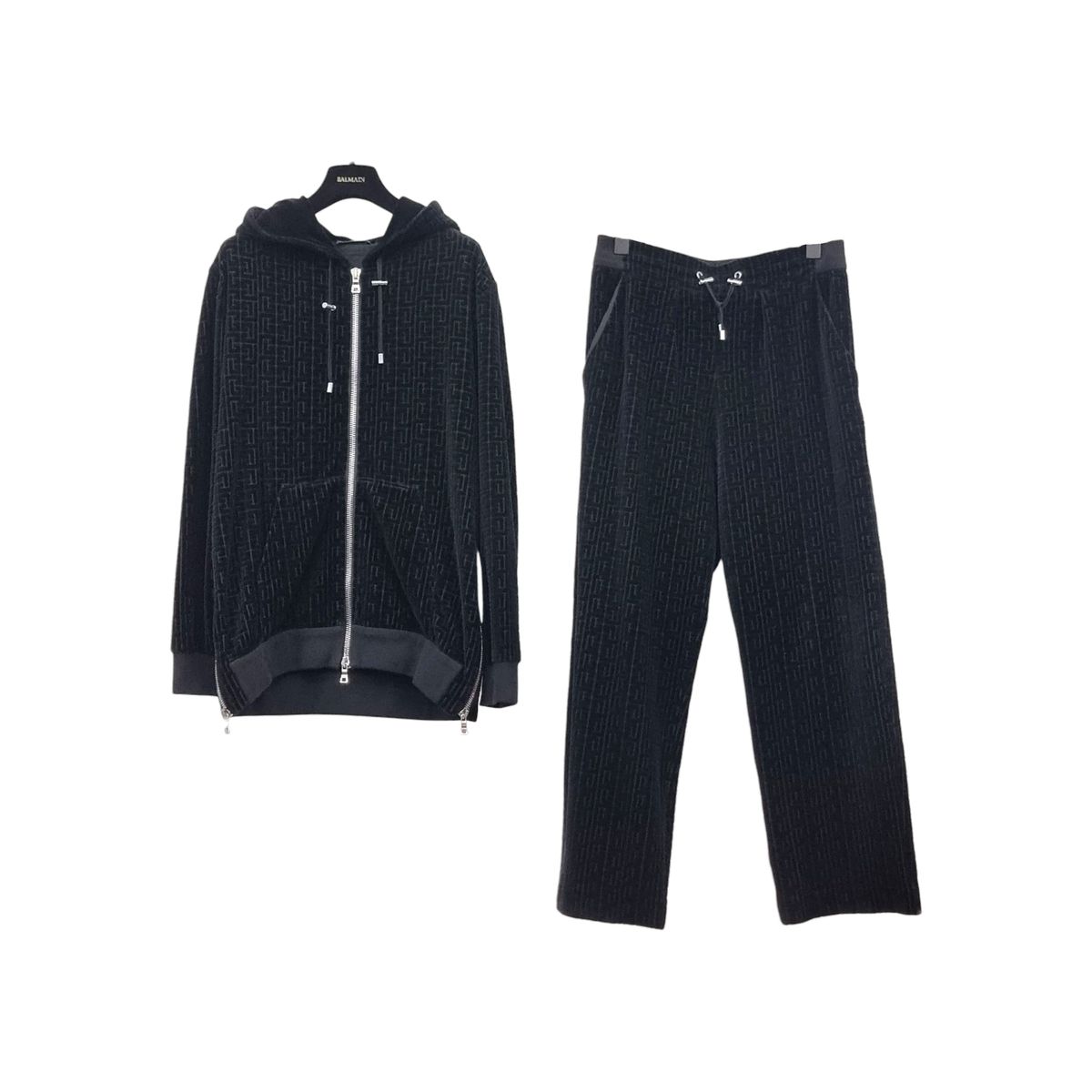 M M バルマン ジャカード ツアーベルベット トレーナー セットアップ ETB101325