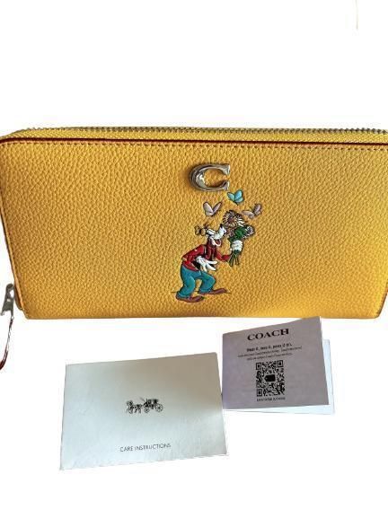 ⭐アコーディオン ジップ ウォレット グーフィー✨DISNEY ×COACH