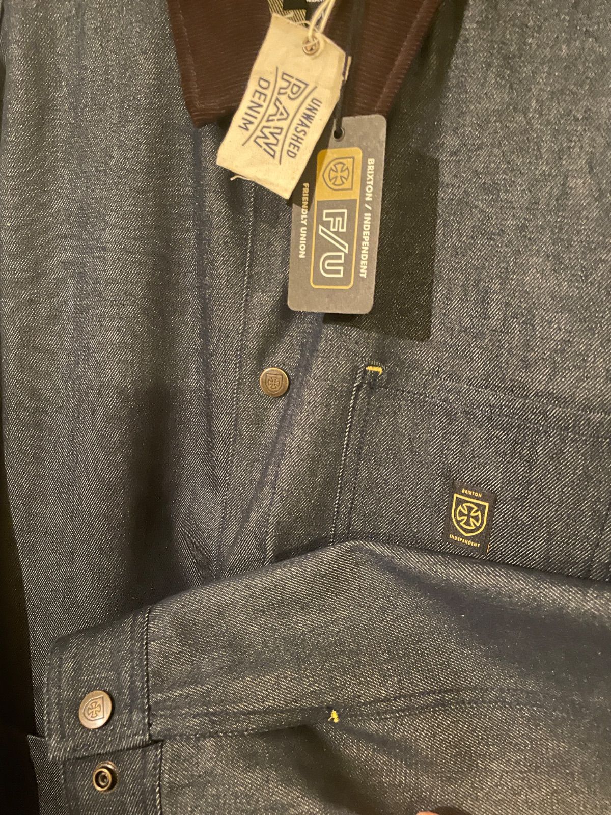 BRIXTON INDEPENDENT YARD DENIM JKT RWIDG RAW INDIGO サイズM 