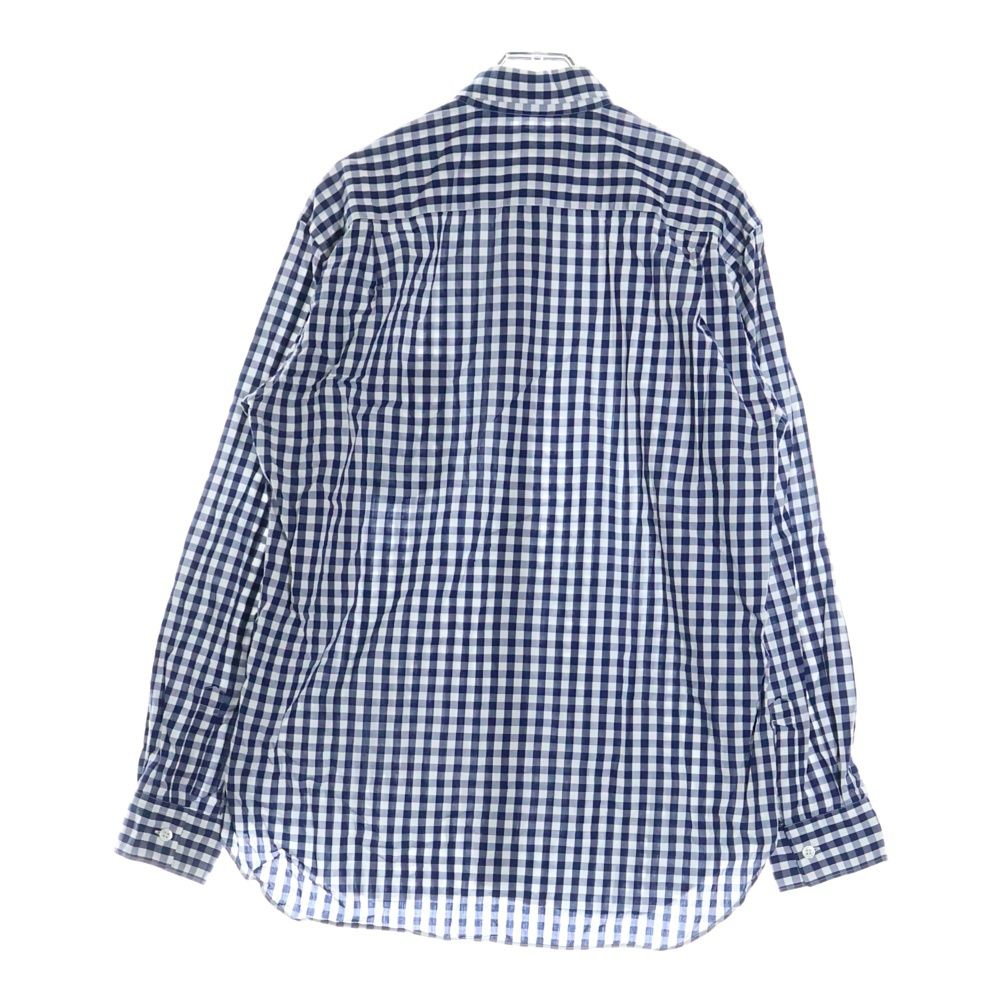 【入手困難】コムデギャルソンシャツ レザーパッチギンガムチェックブロードシャツ COMME des GARCONS HOMME ギンガムチェック パッチワーク シャツ