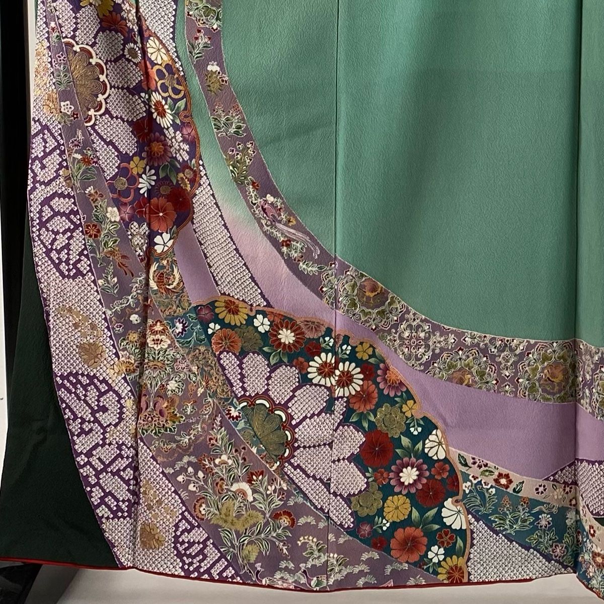 訪問着 辻ヶ花 染め分け 裄長め 過ぎり 