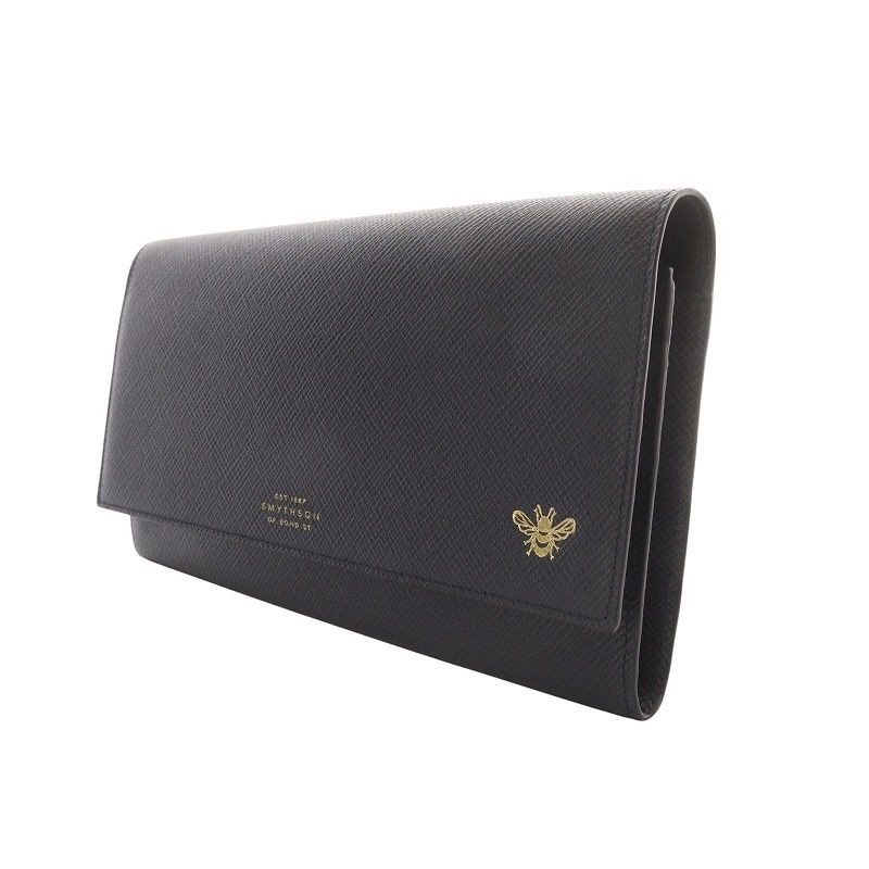 スマイソン クラッチバッグ トラベルウォレット パスポートケース ネイビー