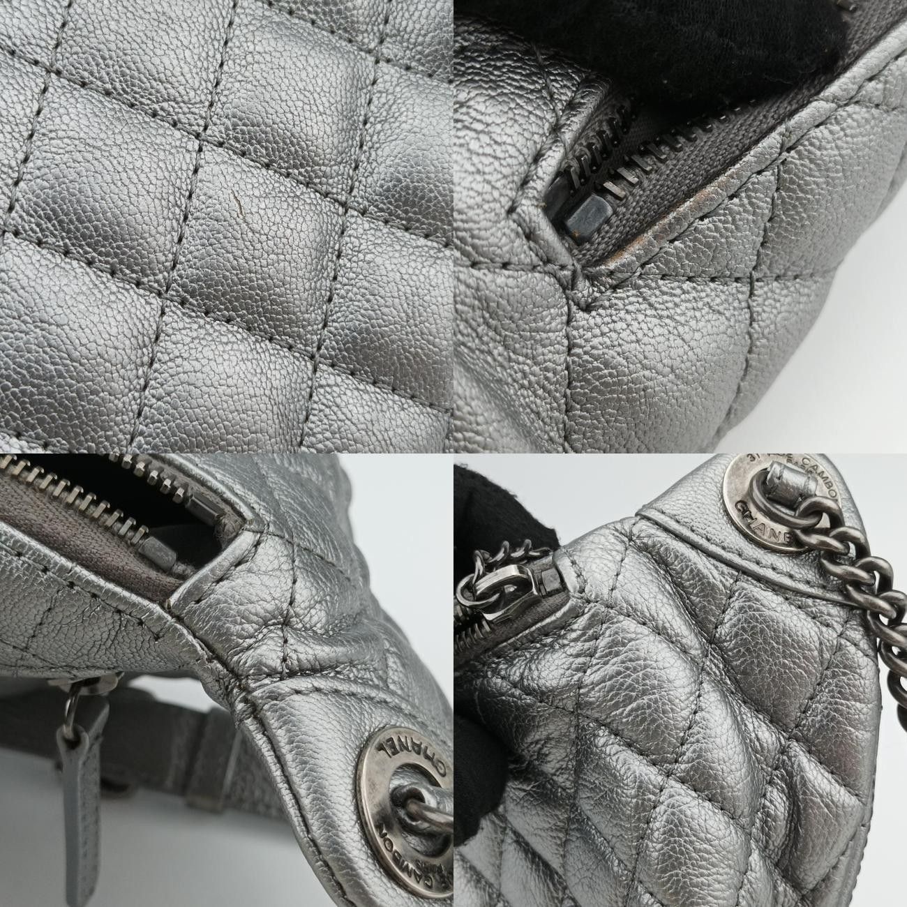 シャネルChanelマトラッセシルバーレザーA9410219974577