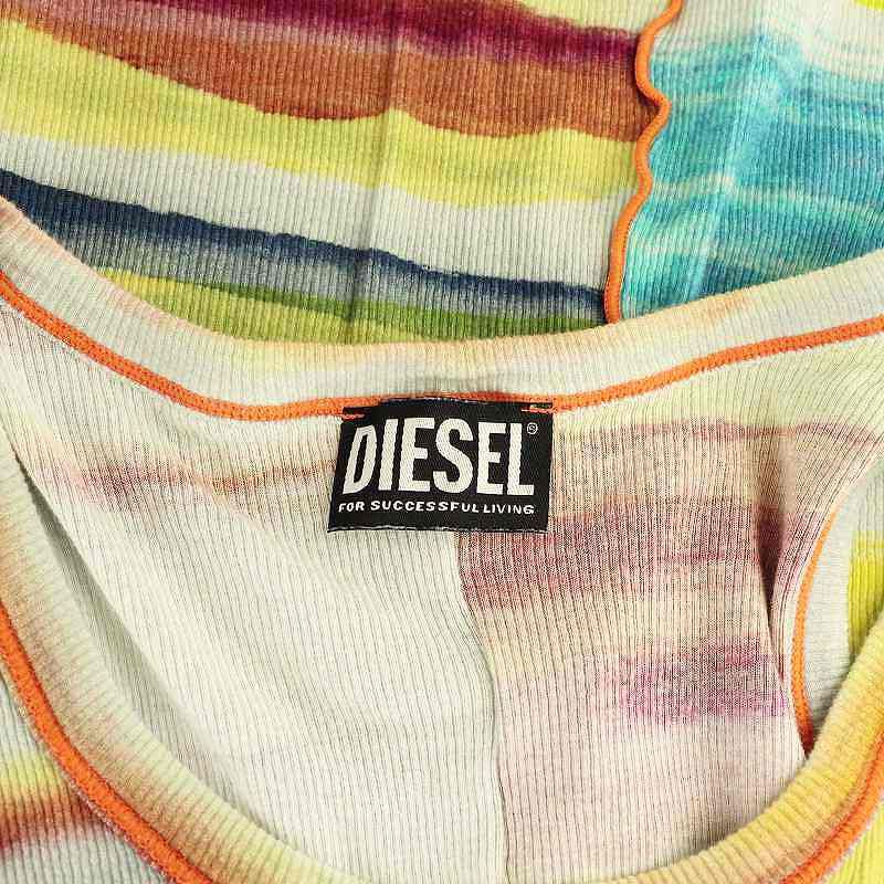 Diesel ロゴプレート デニムトップ ディーゼル DIESEL ロゴプレート グラデーション タンクトップ