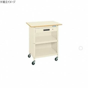 サカエ 一人用作業台移動式 ポリエステル天板 750×500×860mm PHR-075APPEI