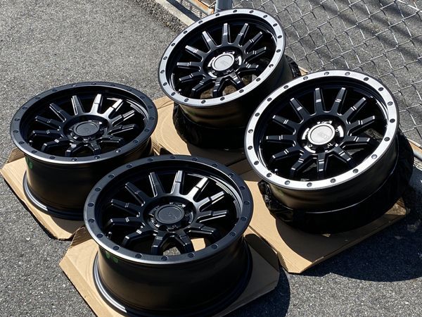 !! ホイール単品 4本セット 販売 デリカD5 シャモニー RAV4 アドベンチャー エクストレイル ステップワゴン 16インチ 7.5J 35 114.3‐5穴 HLKホイールズ ロックフォース マットブラック 黒ビス