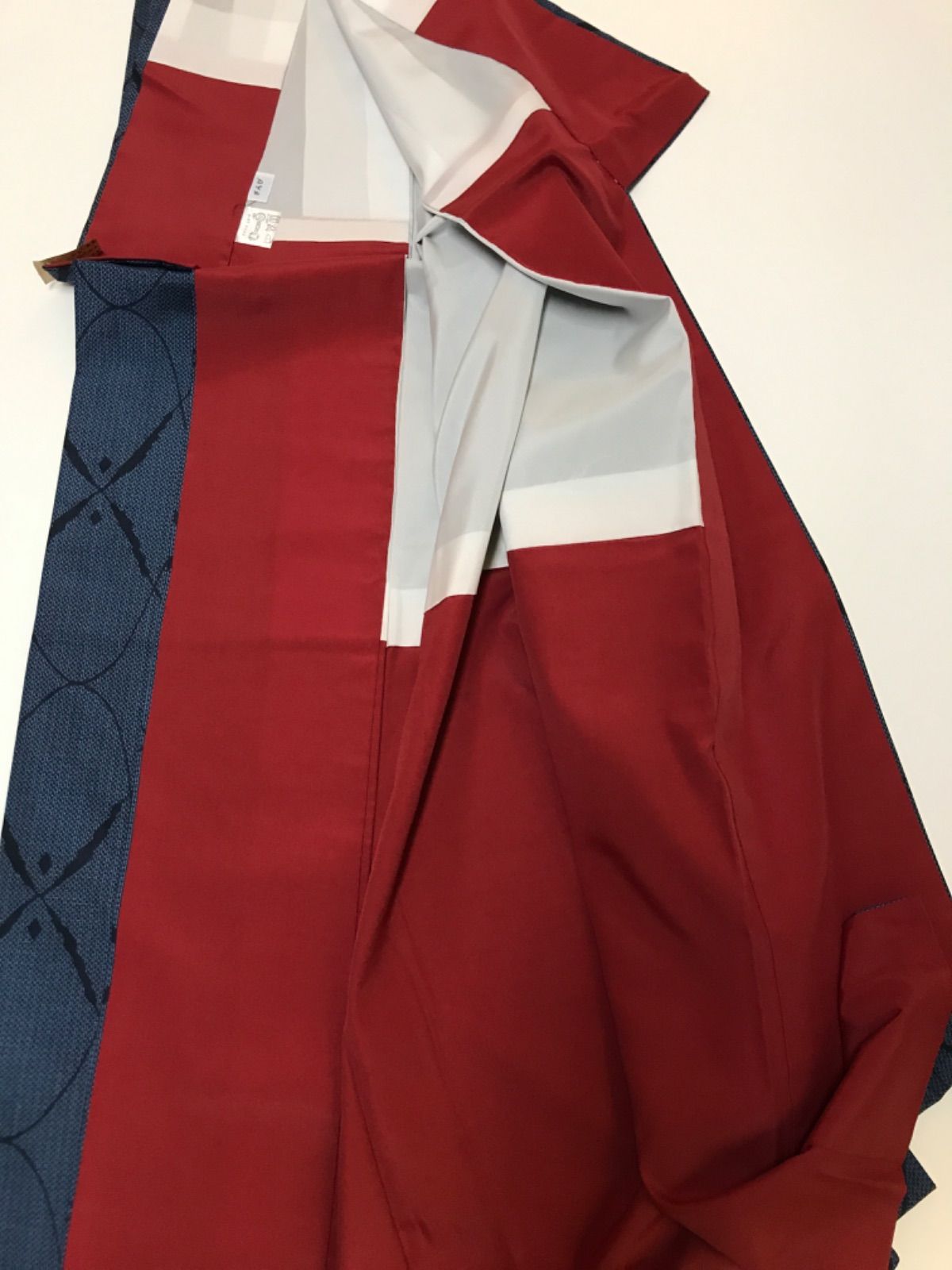 洗える着物 さんびの大島紬風の着物 洗える夏着物 紗【萩 撫子 青紫