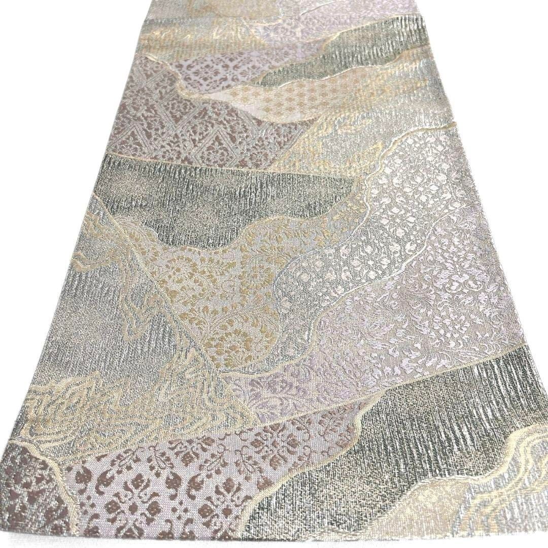 ブランド帯 裂取文様 花菱 花模様 袋帯 着物 022 a p - メルカリ