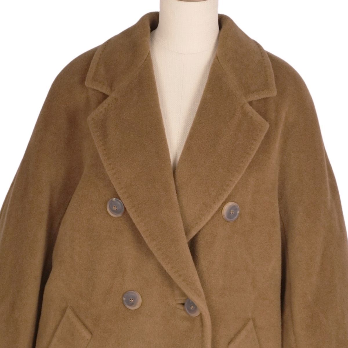 美品 マックスマーラ Max Mara コート 白タグ ロングコート ダブルブレ