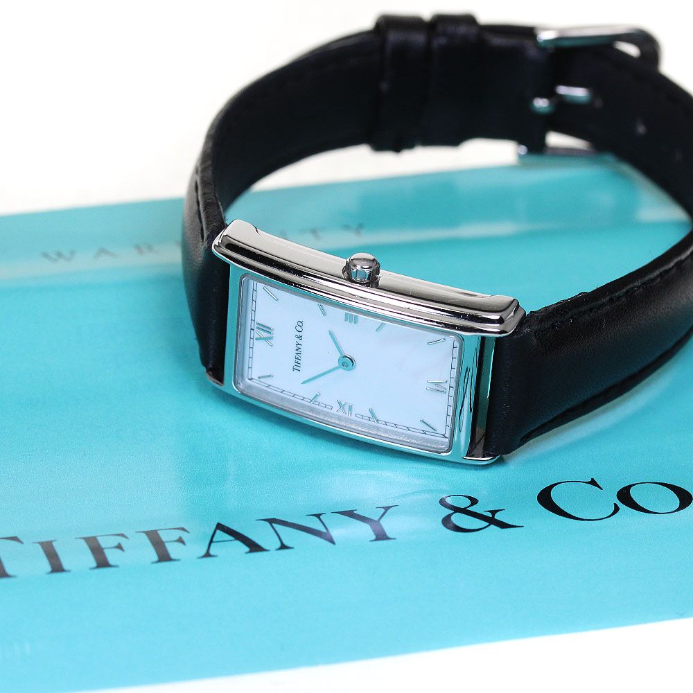 美品 ティファニー TIFFANY&CO クラシック デイト 腕時計 稼働 ティファニー TIFFANY&Co. L241 クラシック スクエア クォーツ