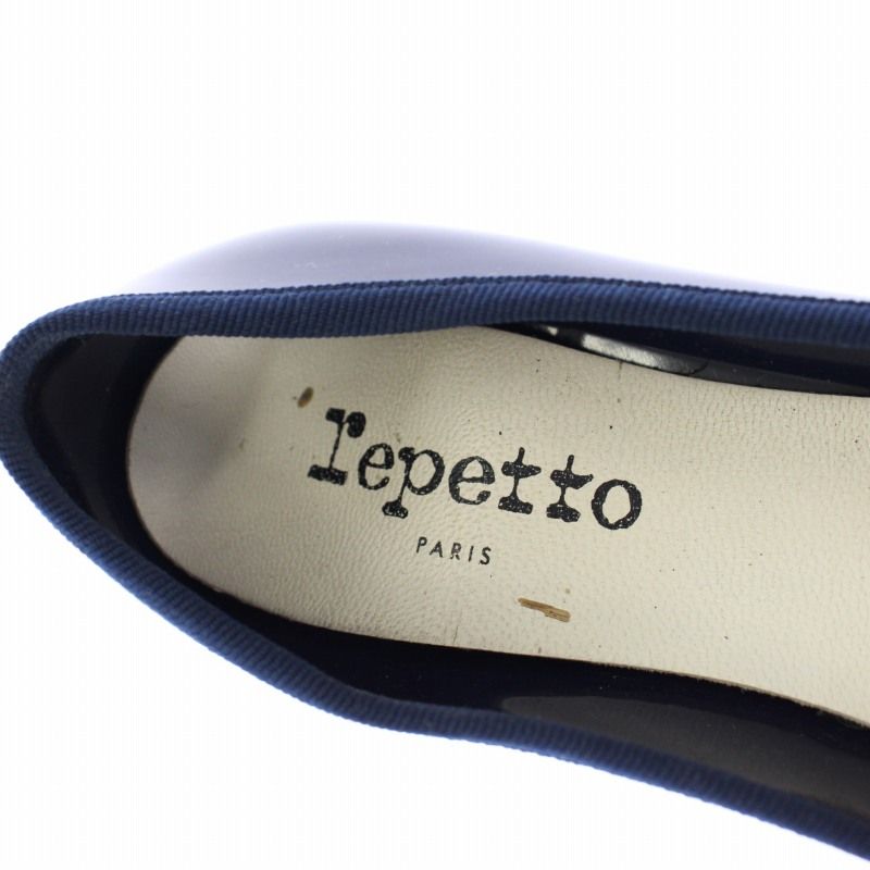 ❣️美品❣️repetto レペット エナメル フラットシューズ ネイビー 40 レペット Repetto サンドリヨン Cendrillon バレエシューズ