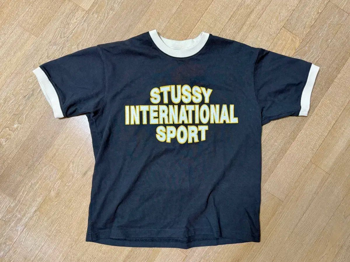 STUSSY ステューシー ヘビー ジャージ スポーツ Tシャツ 黒 S