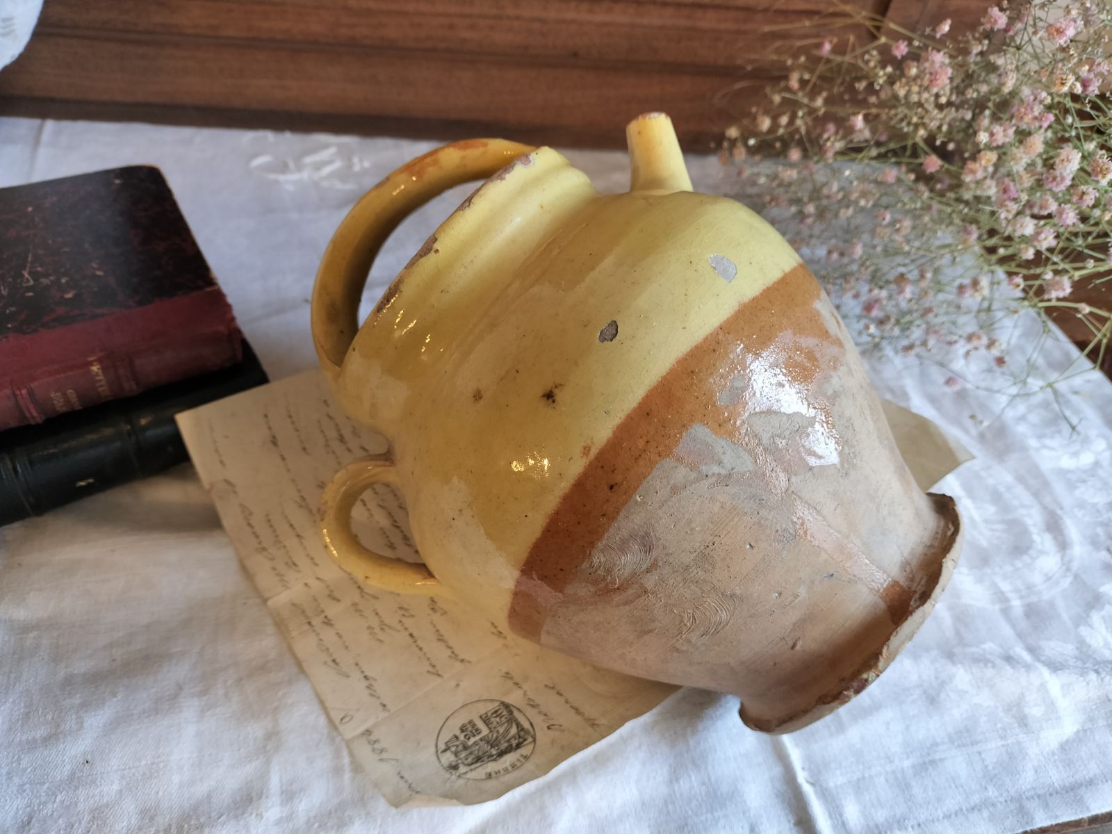 フランス アンティーク 南フランス 南仏 ポット ピッチャー 陶器 