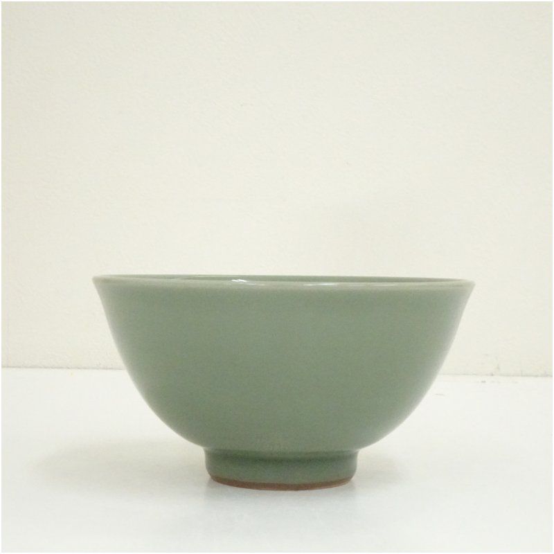 京焼 諏訪蘇山造 青磁茶碗（共箱） 茶道 抹茶 おしゃれ 抹茶茶碗