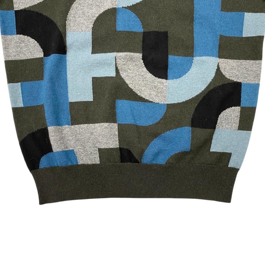 ☆E3767 エルメス 半袖セーター インターシャ マイヨン・パズル ニット