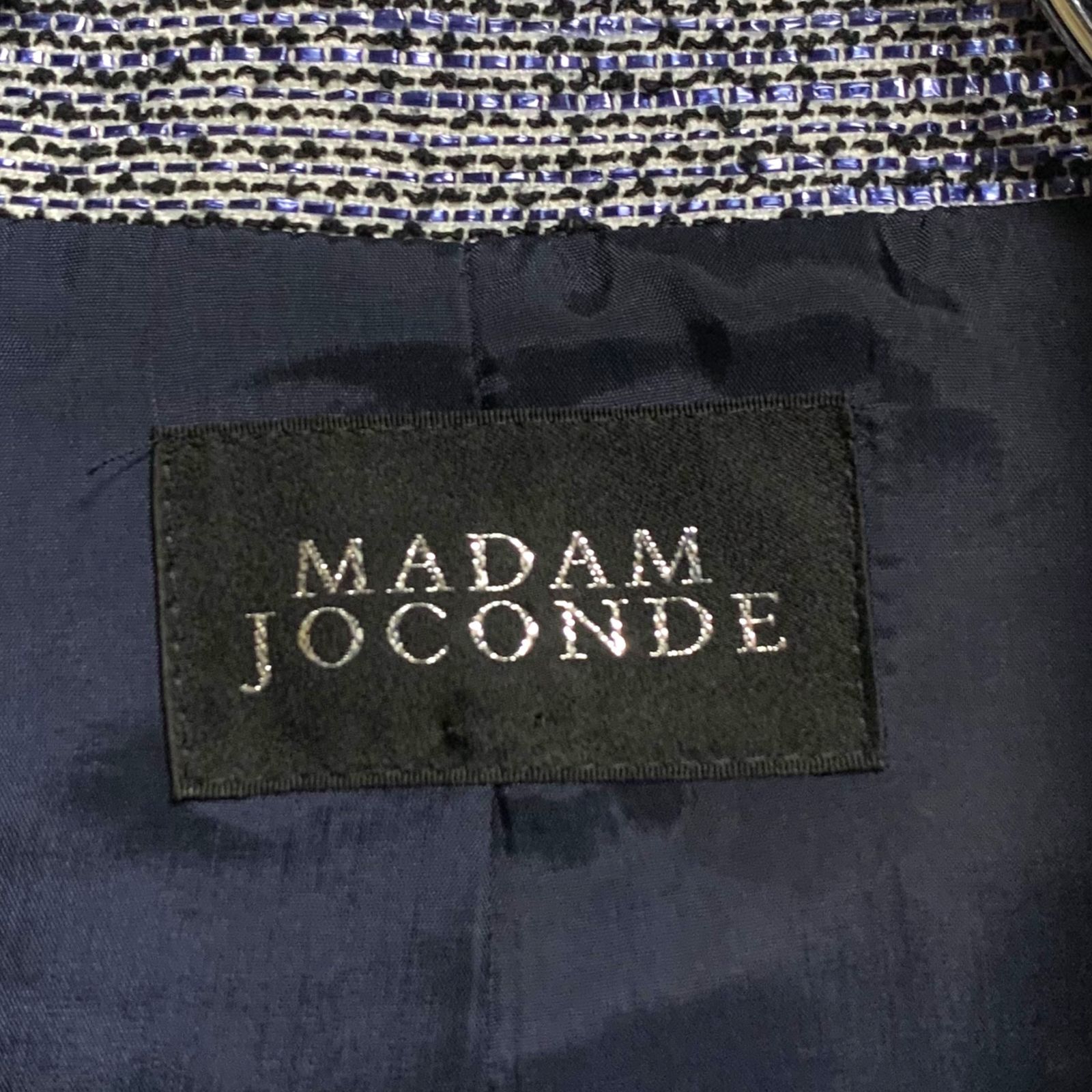 【訳アリ品】MADAM JOCONDE マダムジョコンダ テーラードジャケット ブルー系 レディース