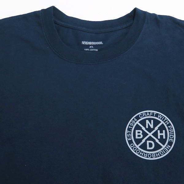 NEIGHBORHOOD ネイバーフッド 23AW NH.TEE LS-7 232PCNH-LT07 クルーネック ロングスリーブ Tシャツ ネイビー ロンT カットソー 長袖