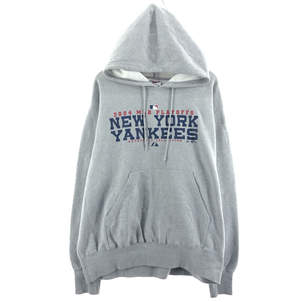 Majestic MLB NEW YORK YANKEES ニューヨークヤンキース スウェットプルオーバーパーカー メンズXXL /eaa375394