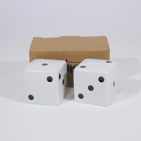 STUSSY ステューシー DICE SALT PEPPER SHAKER ダイス ソルト ペッパー シェイカー ホワイト