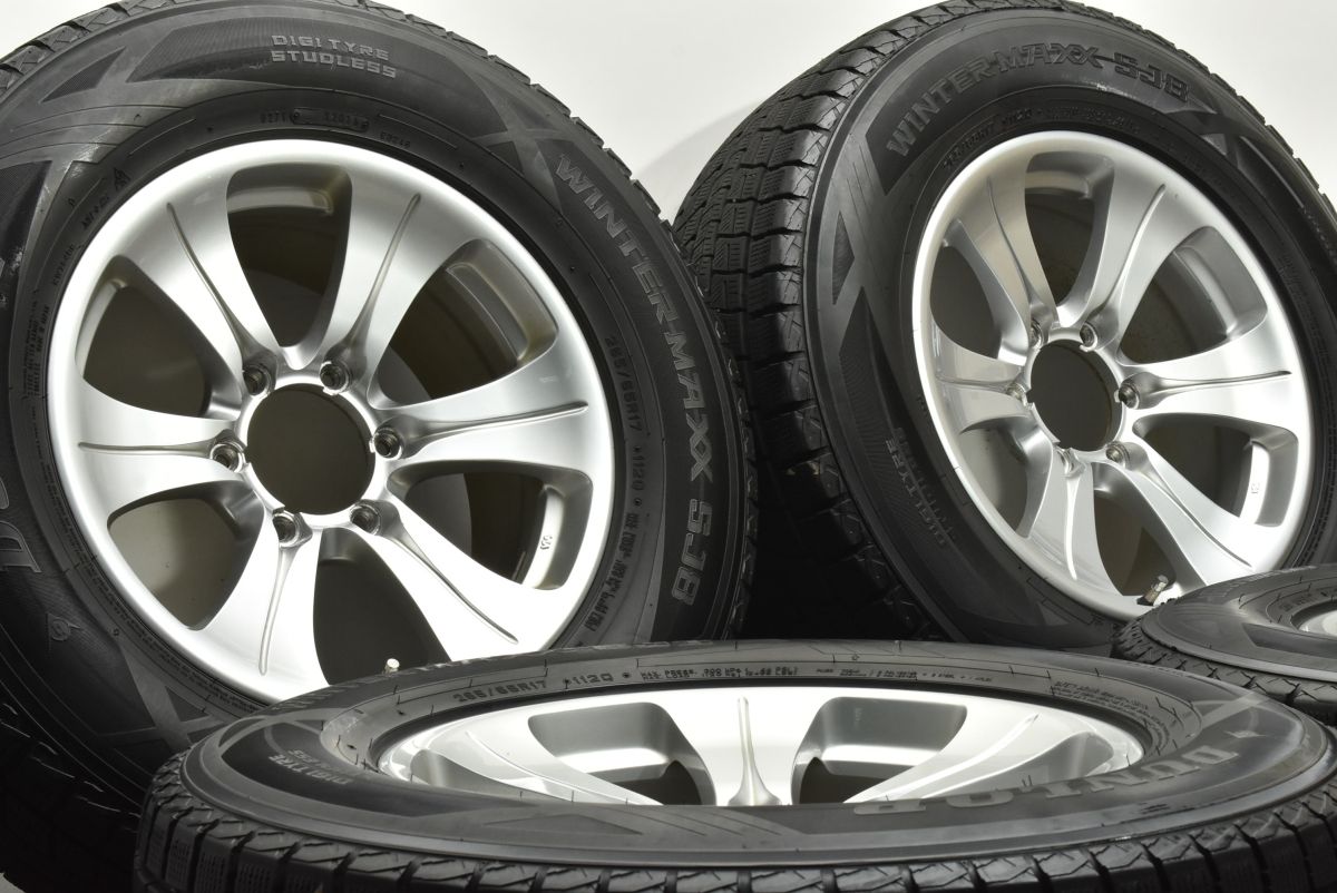 品 マッドバーン XR-6 17in 8J 24 PCD139.7 ダンロップ ウィンターマックス SJ8 265|65R17 ハイラックス サーフ ランクル プラド