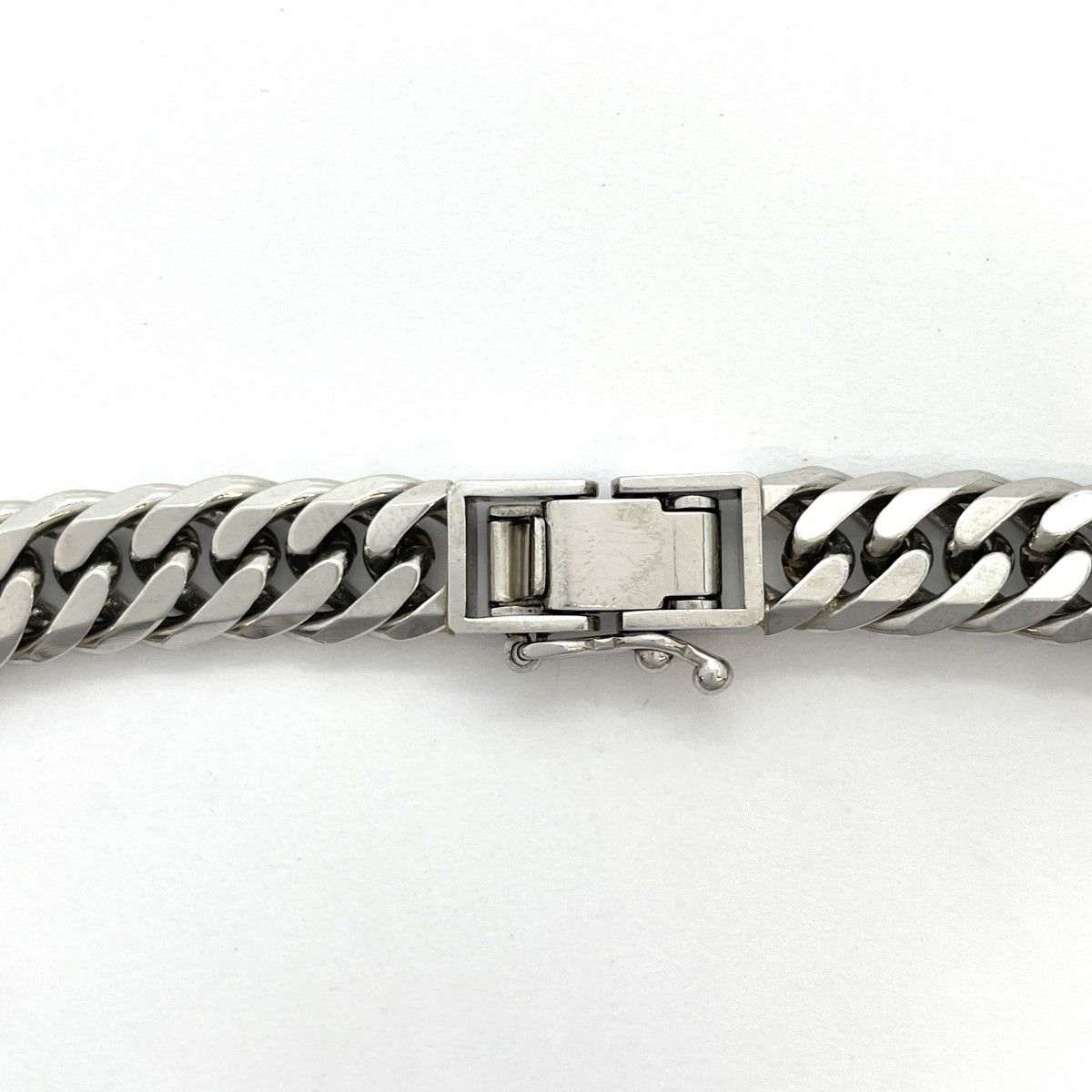 5khe067】喜平 ブレスレット Pt850 プラチナ 6面 ダブル 20.6cm 40.7g  