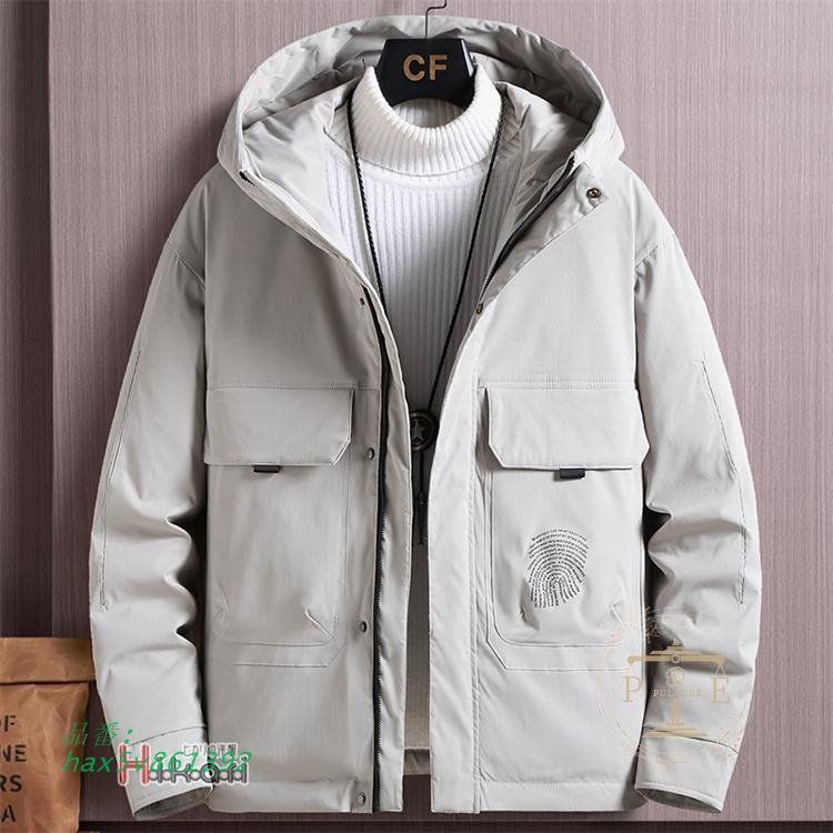 防寒 ダウンジャケット メンズ ボリュームフード ブルゾン ダウン ハイネック 軽量 ジャケット 冬服 ショート丈 暖か hax5v861392