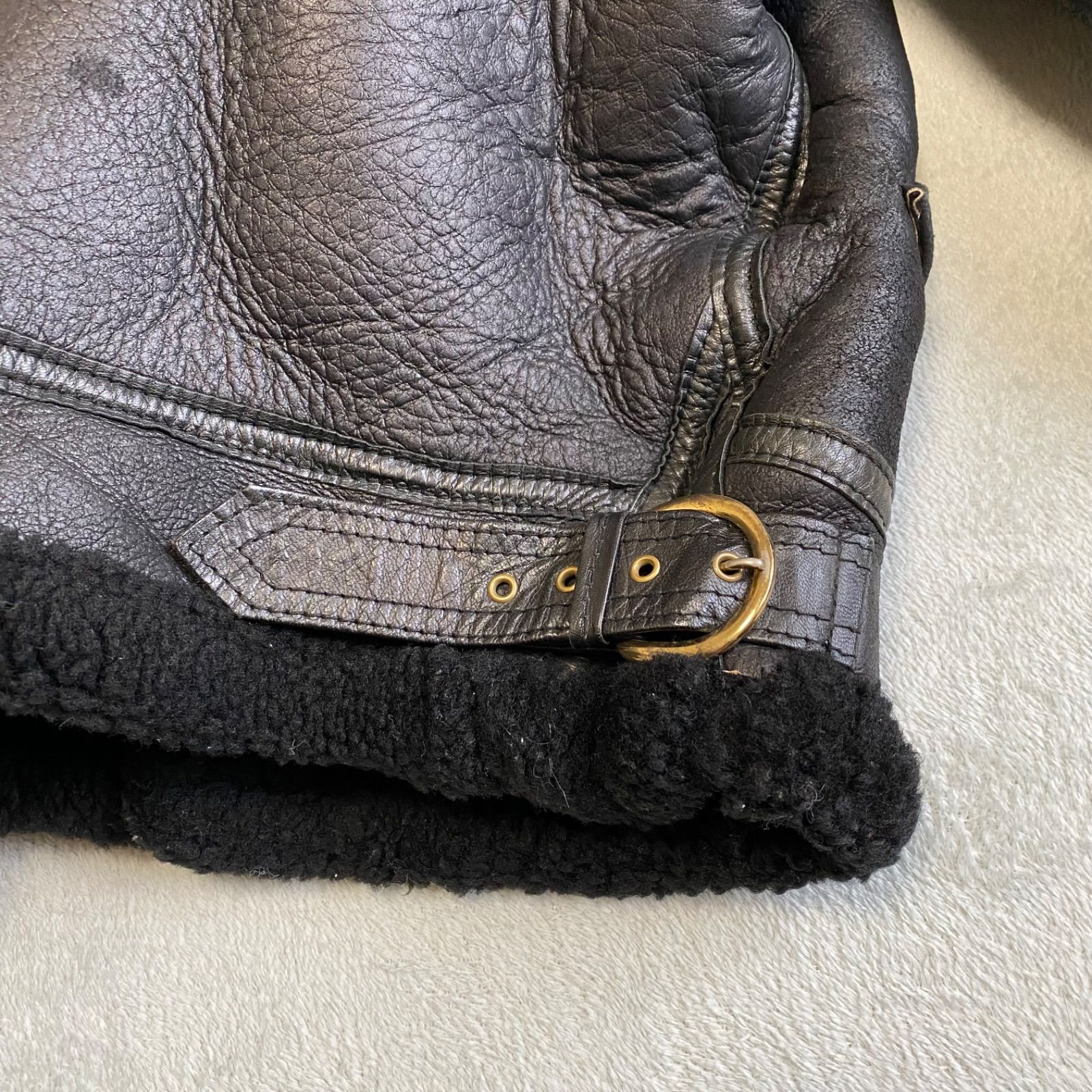 US.SHEEPSKIN 米国製 B-3 リアルムートン ボマージャケット 40 本物】US SHEEPSKIN ムートンジャケット TIPE B-3 40（WWII