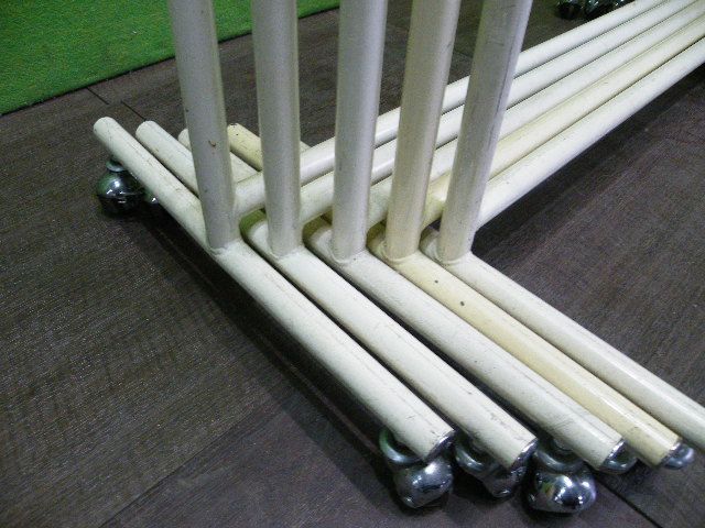 W90cmタイプ 業務用ハンガーラック ５台セット 角バータイプ キャスター付き シングルハンガー E-504 MARWIL-DEMENAGEMENTS_CH