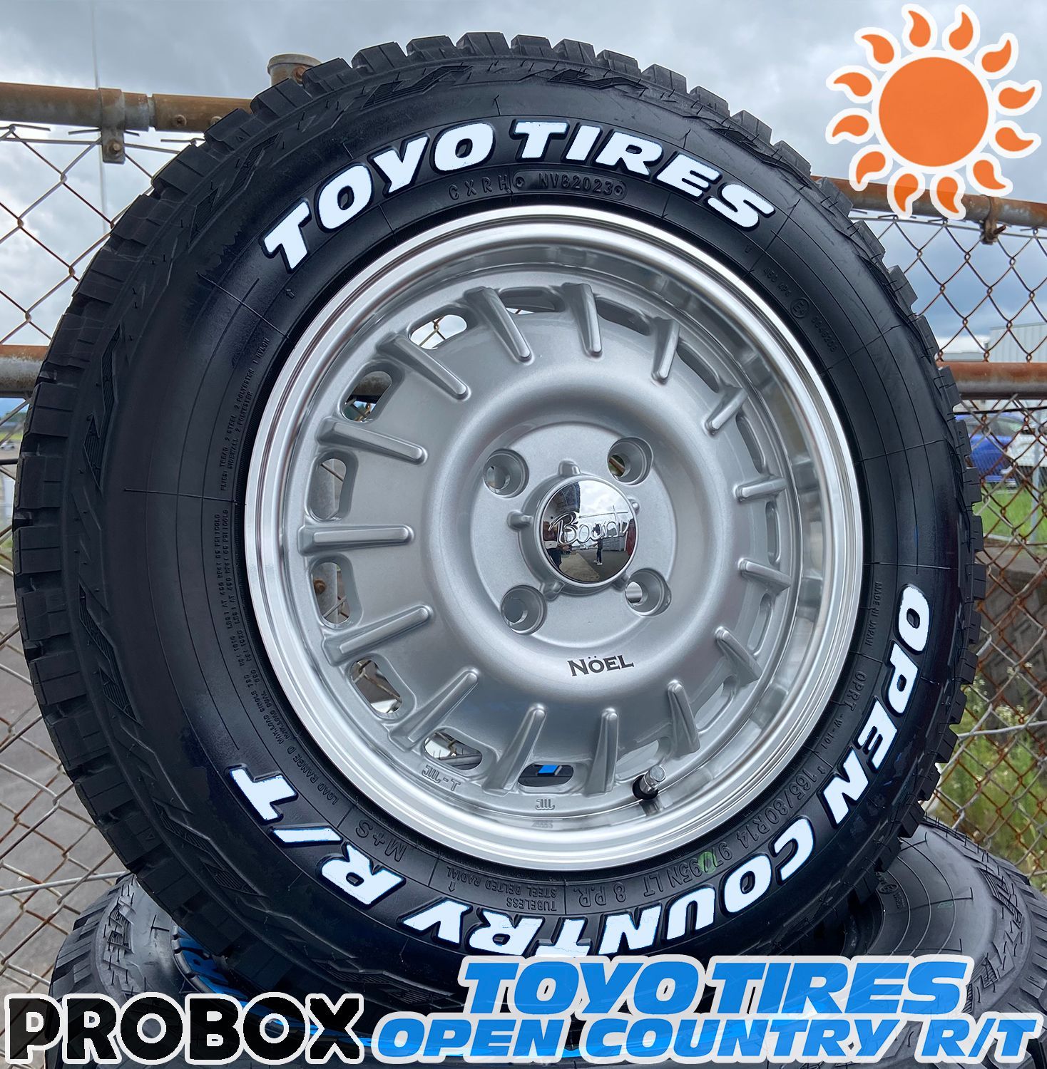 当店人気商品 プロボックス サクシード タイヤホイール 4本セット 1台分 TOYO オープンカントリー RT 165/80R14 ホワイトレター  Bounty Noel シルバー/リムポリッシュ オフロード仕様 クラシック仕様 キャンピング仕様 - メルカリ