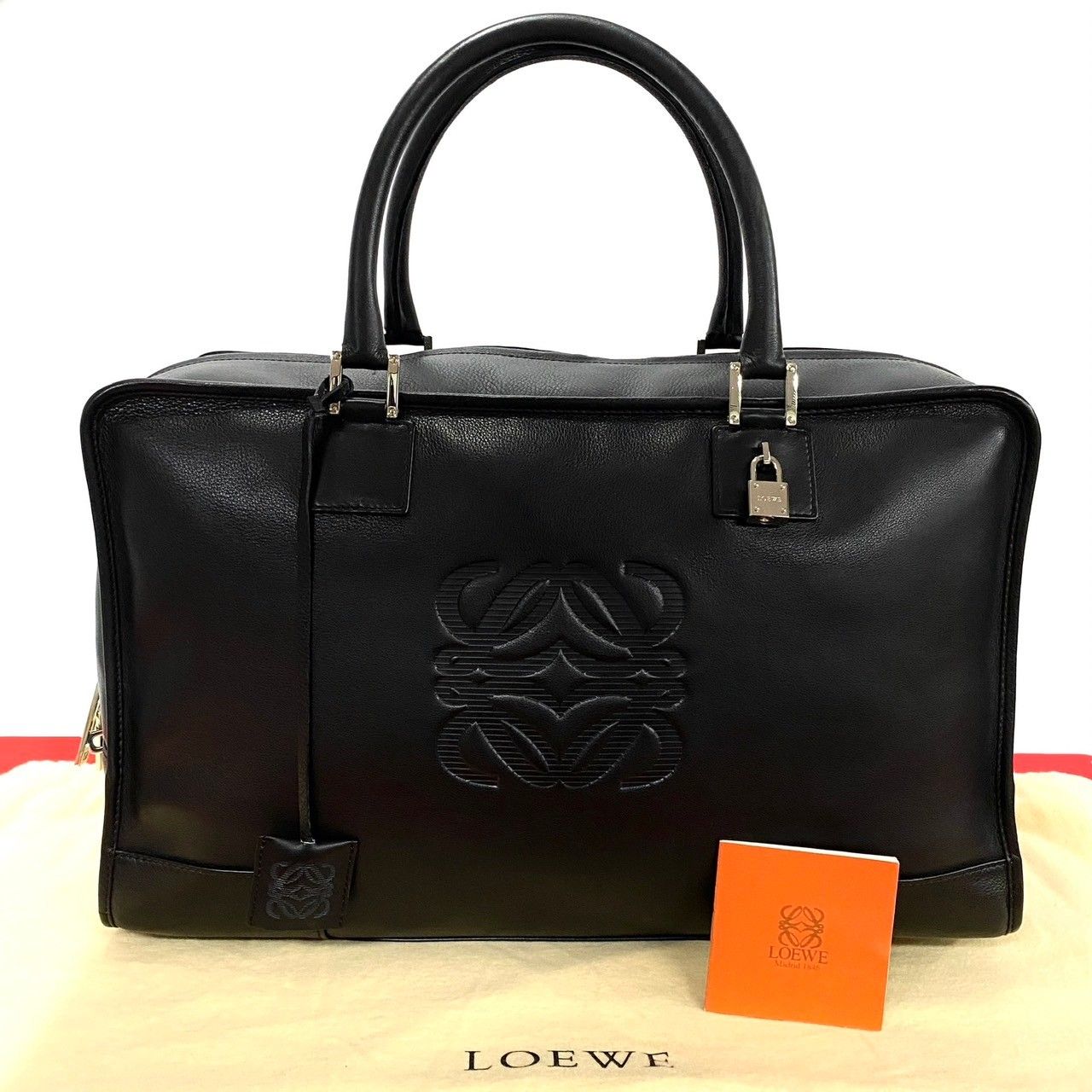 LOEWE ロエベ アマソナ36 ハンドバッグ ブラック アナグラム