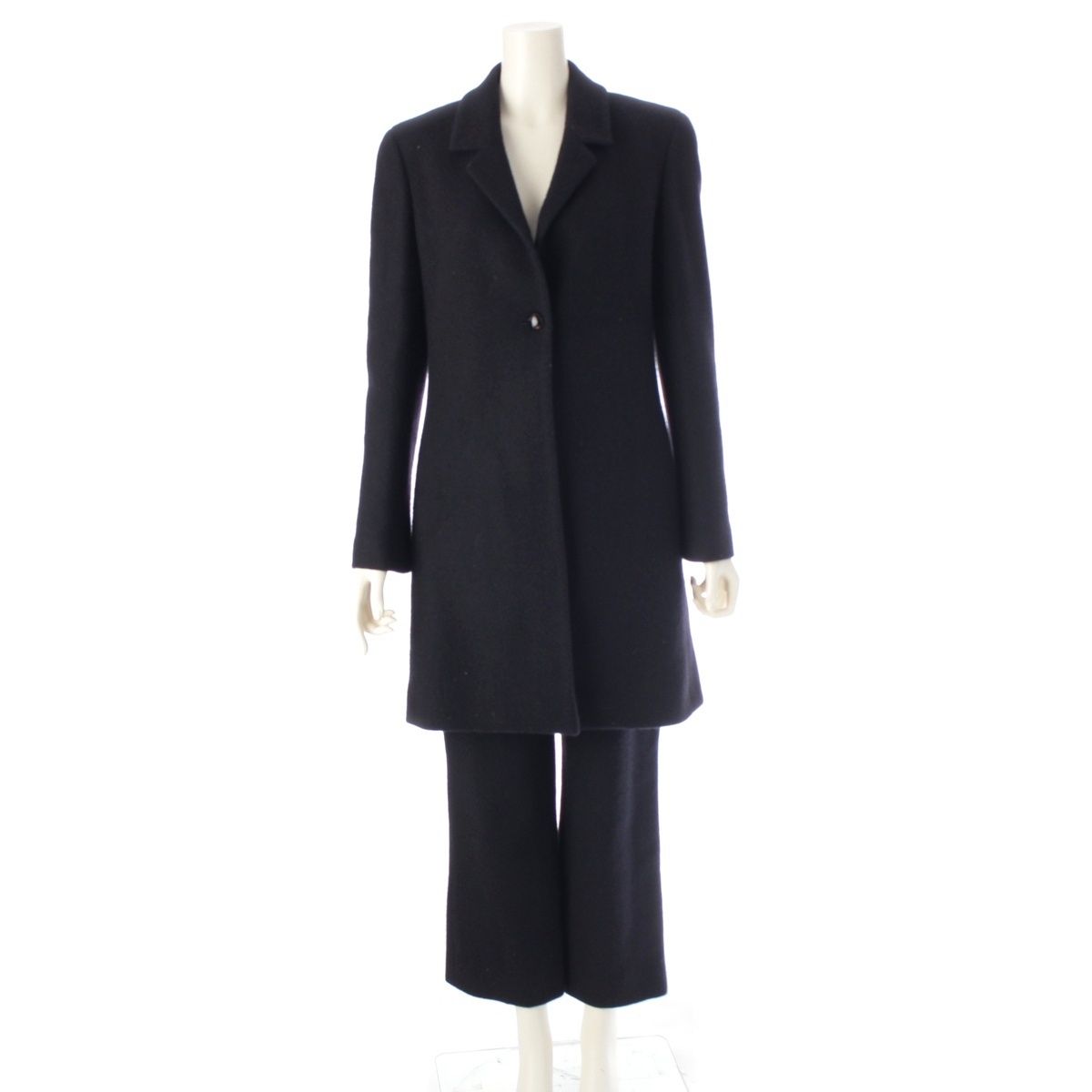 シャネル 00A カシミヤ テーラードジャケット パンツセットアップ P16641V08875 ネイビー 40