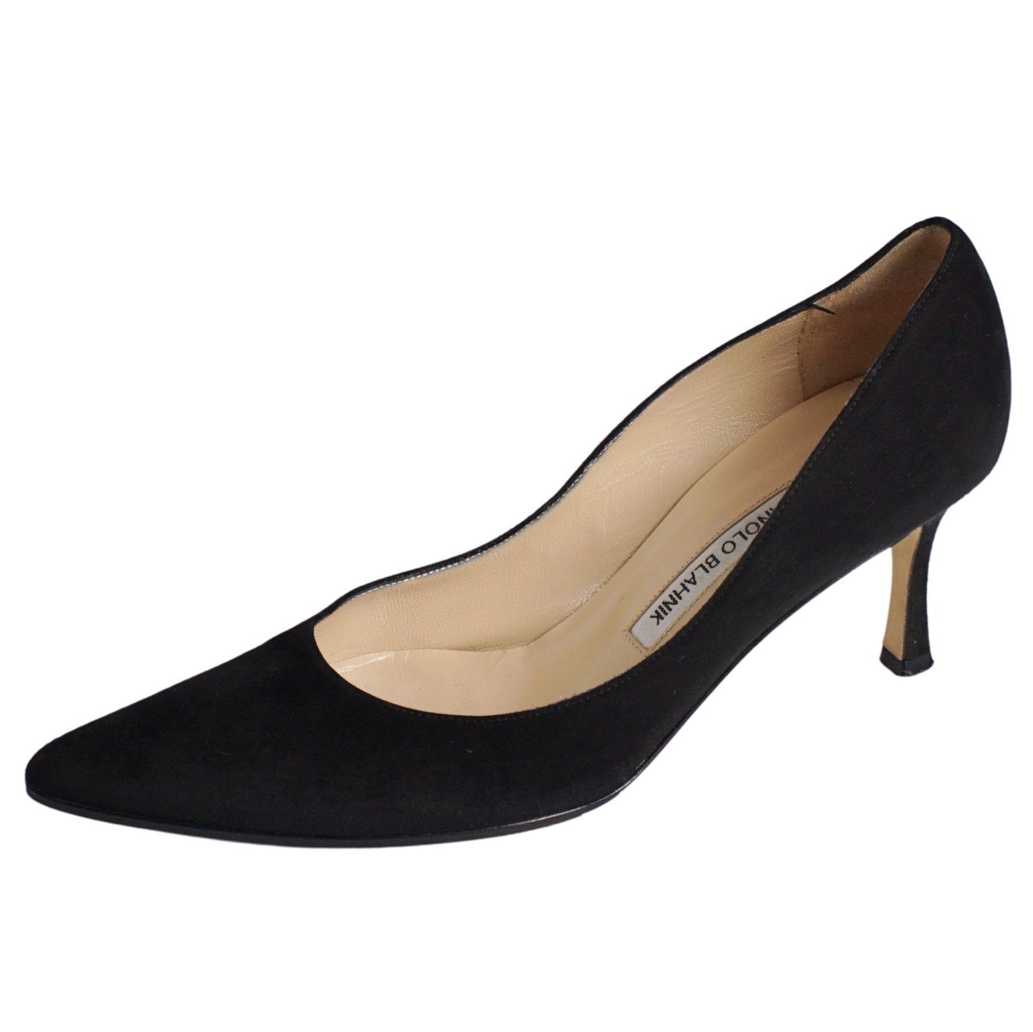 マノロ ブラニク Manolo Blahnik パンプス スウェードレザー ヒー