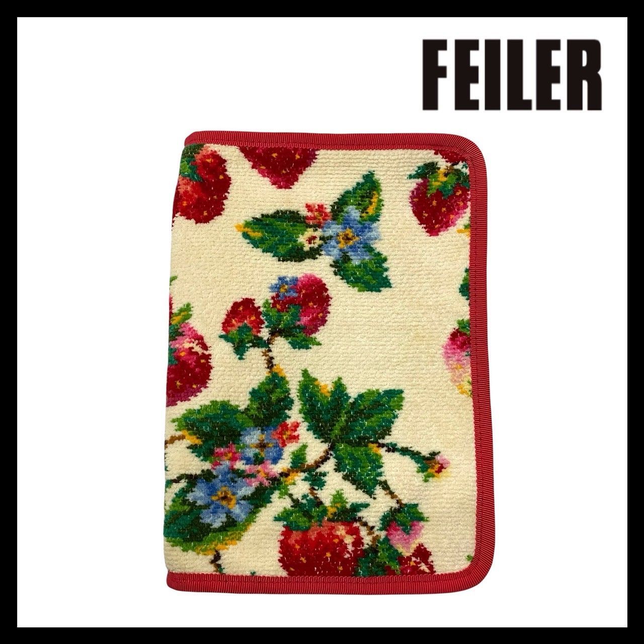 レア！！！！　FEILER イチゴ柄 母子手帳カバー　マルチケース レア！！！！ FEILER イチゴ柄 母子手帳カバー マルチケース