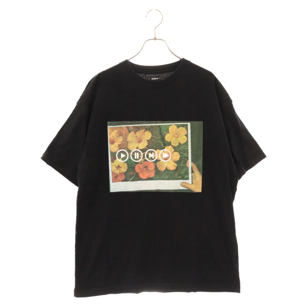 SEQUEL (シークエル) Flower Tee フラワー 半袖Tシャツ ブラック