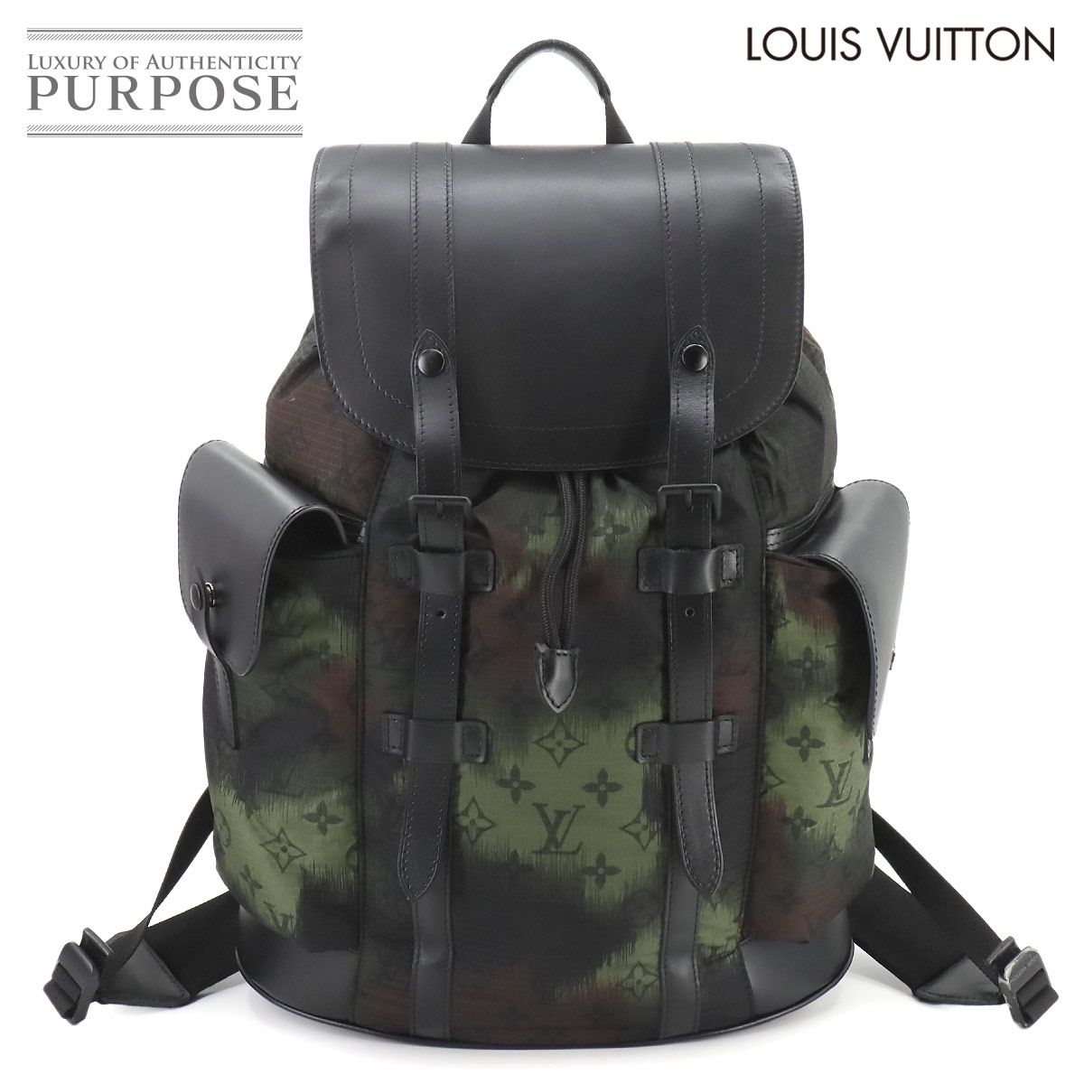 未使用 展示品 ルイ ヴィトン LOUIS VUITTON モノグラム ナイロン カモフラージュ クリストファー PM バックパック リュック 90258244