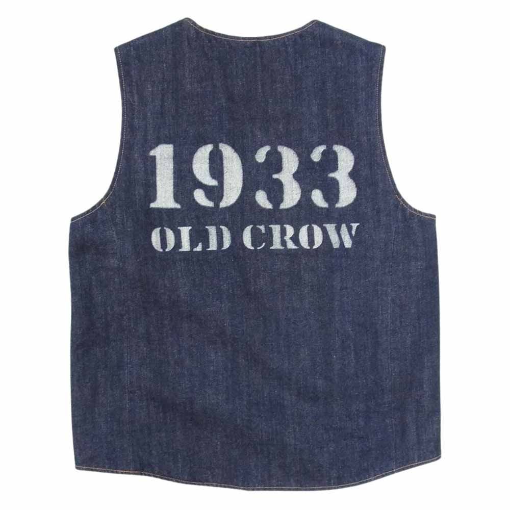 OLD CROW デニムベスト OCW-18-SS-04 刺繍 OLD CROW デニムベスト OCW-18-SS-04 刺繍