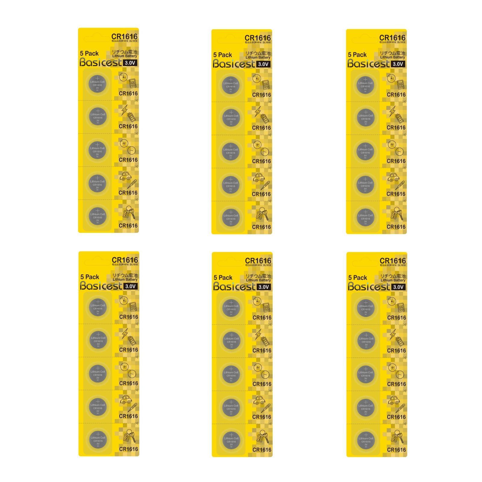 新品 CR1616 ボタン電池 3V 1616 リチウム コイン形電池 （30個） - メルカリ