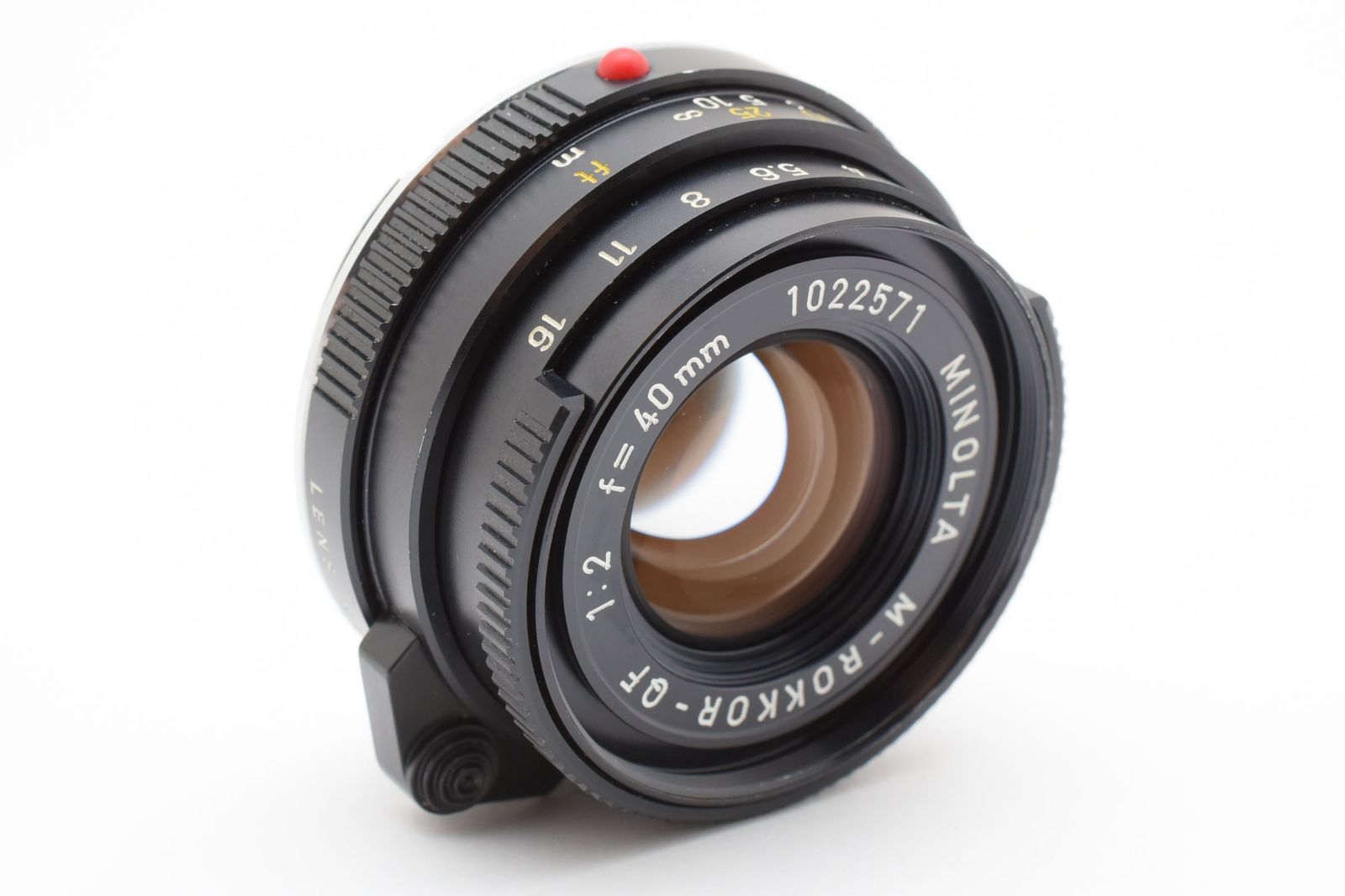 5109 【美品】 MINOLTA M Rokkor QF 40mm F2 Leica M mount Lens