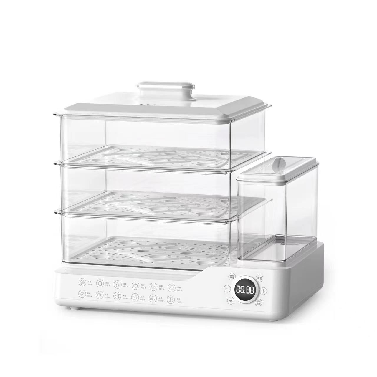 大好評☆ 蒸し器 電気蒸し器 3段 大容量24L 多機能 スチームクッカー