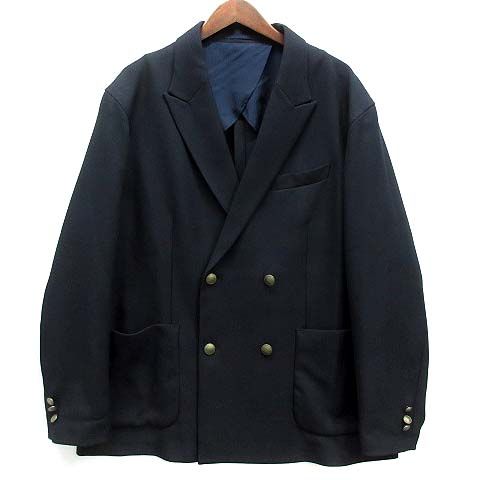 アルチザン ダブルブレスト ピークドラペル ジャケット ネイビー Mサイズ FR】MARMARMAR ダブルブレストジャケット｜ MARcourt ONLINE