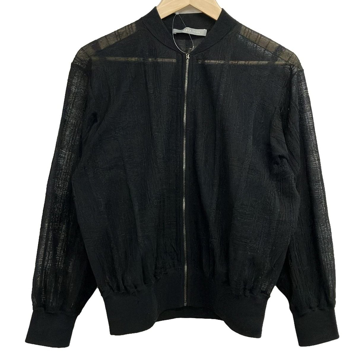 theory luxe セオリーリュクス ブルゾン サイズ38 M レディース - 黒 長袖|ジップアップ|シースルー|春|秋