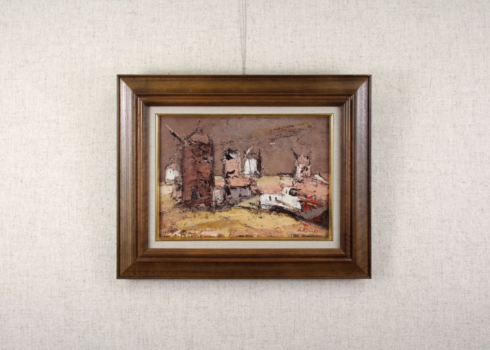 友成晴雄『カンポ・デ・クリプターナ』油彩画【真作保証】 絵画 友成晴雄『カンポ・デ・クリプターナ』油彩画【真作保証】 絵画