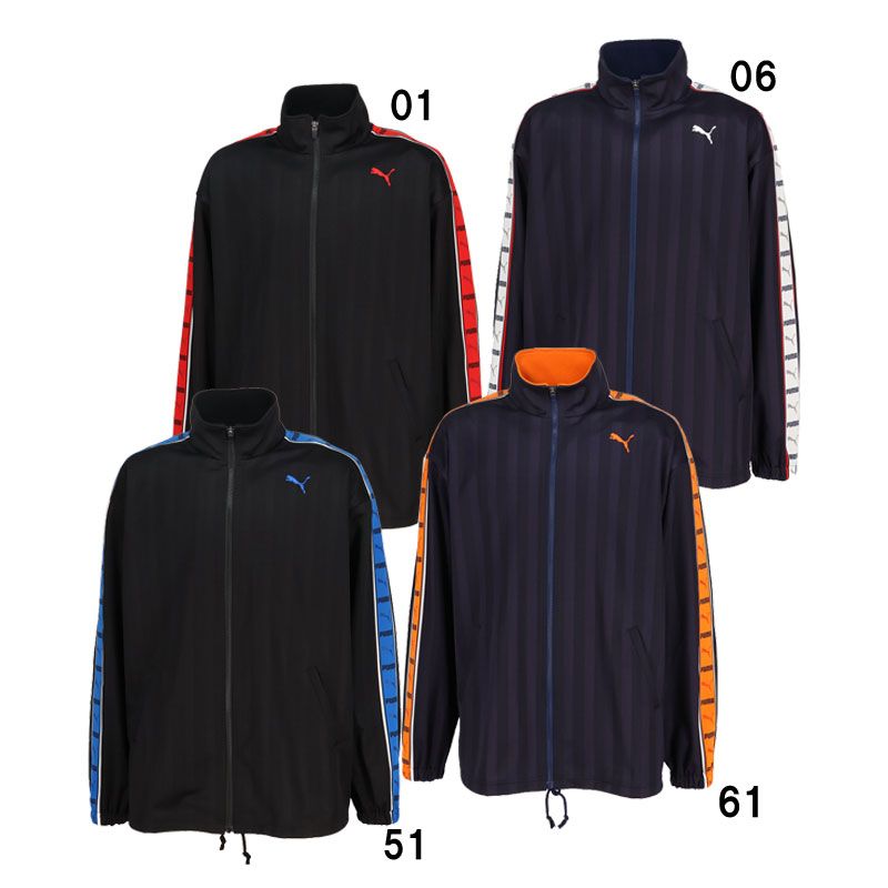 ジャケット プーマ PUMA シャドウ ストライプ ニット ジャケット ジャージシャツ