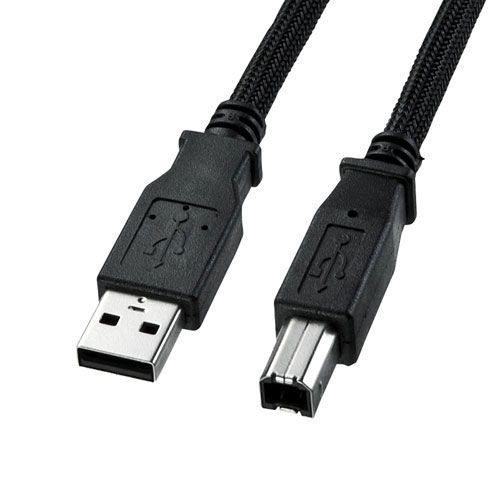 5個セット サンワサプライ ナイロンメッシュUSB2.0ケーブル KU20-NM50K2X5
