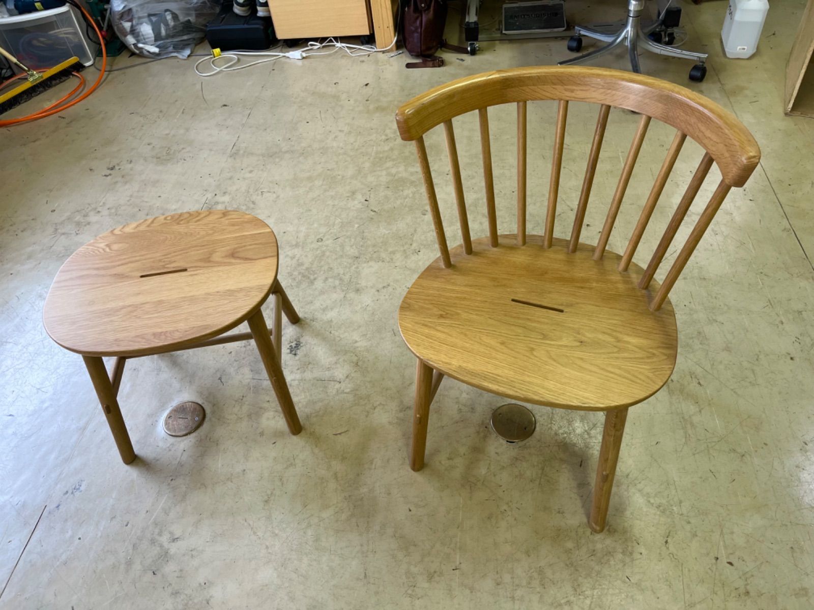 アクタス 木製椅子＆スツールセット(本革クッション付き) メルカリShops
